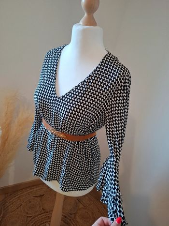 Blouse fluide à motifs Zara taille M 38