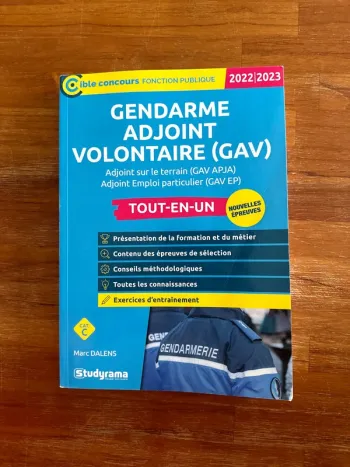 Livre gendarme, adjoint, volontaire gav tout en un