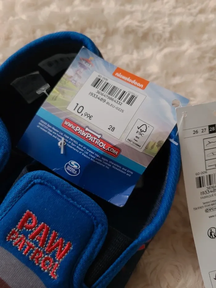 Pantoufle enfant Paw Patrol Taille 28 NEUVE - photo numéro 5