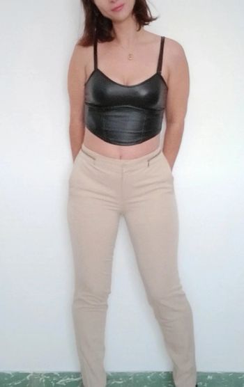 Pantalon ajusté chic beige taille 36