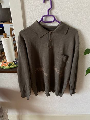 Pull fin kaki 