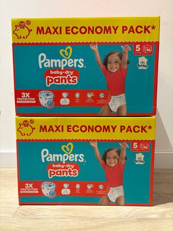 182 couches Pampers baby dry pants taille 5