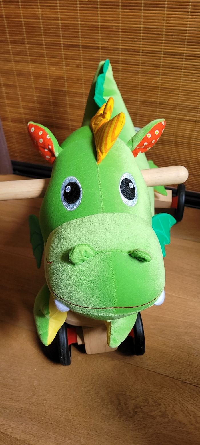 Dragon fuffy trotteur en bois soft wood - photo numéro 3