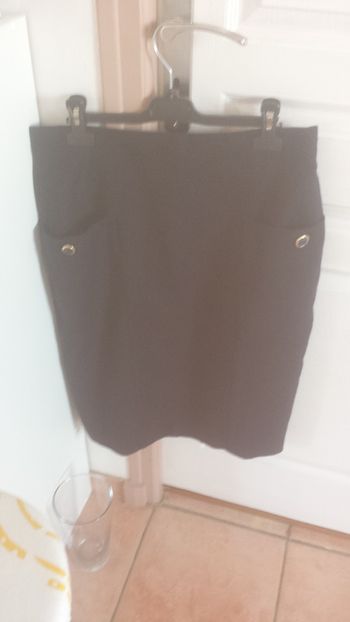 Jupe Vintage en laine, marine, T40