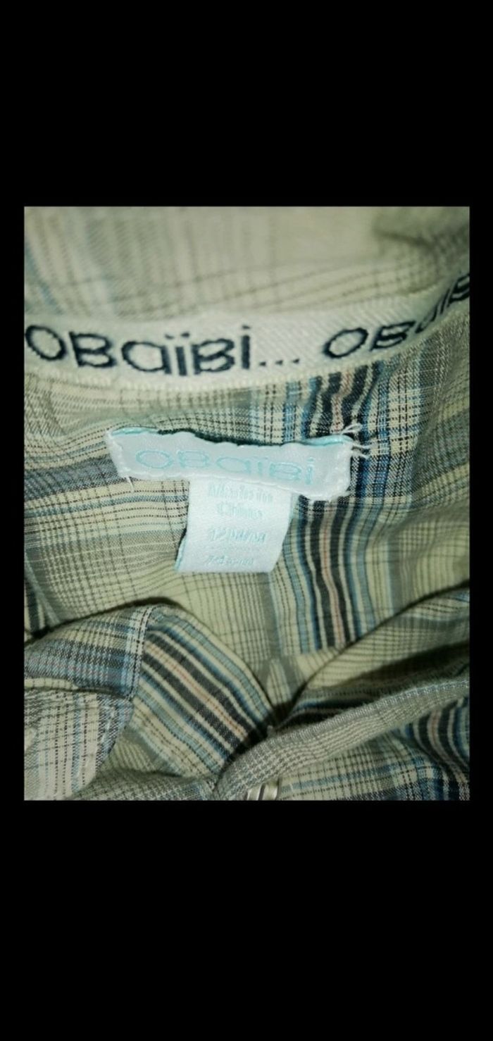 Chemise 12 mois manches longues obaïbi - photo numéro 2