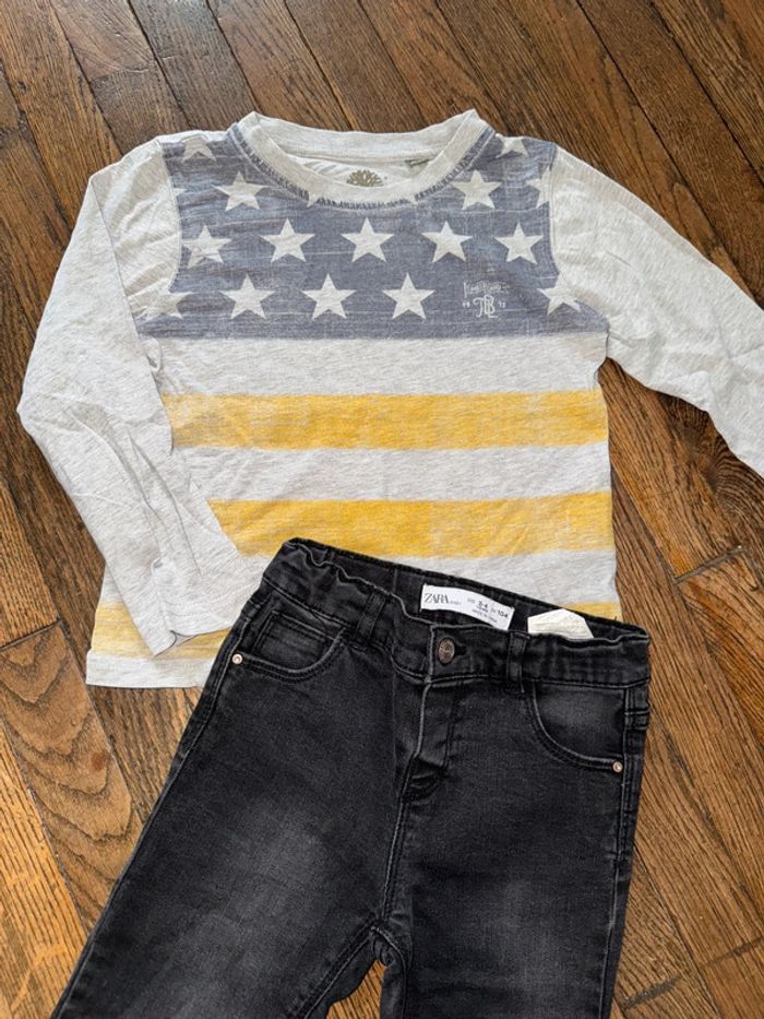 T-shirt timberland et jeans Zara  4 ans - photo numéro 2
