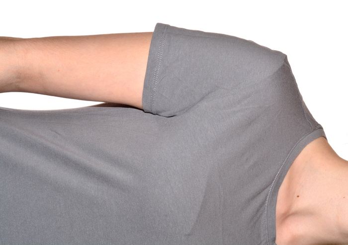 tshirt coupe basique col rond décontracté gris uni taille M - photo numéro 6