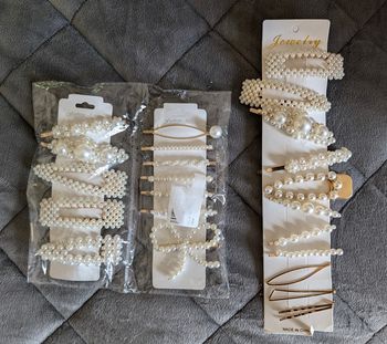 pinces à cheveux , pinces perles neuves