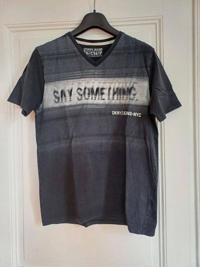T-shirt noir homme DKNY - photo numéro 2