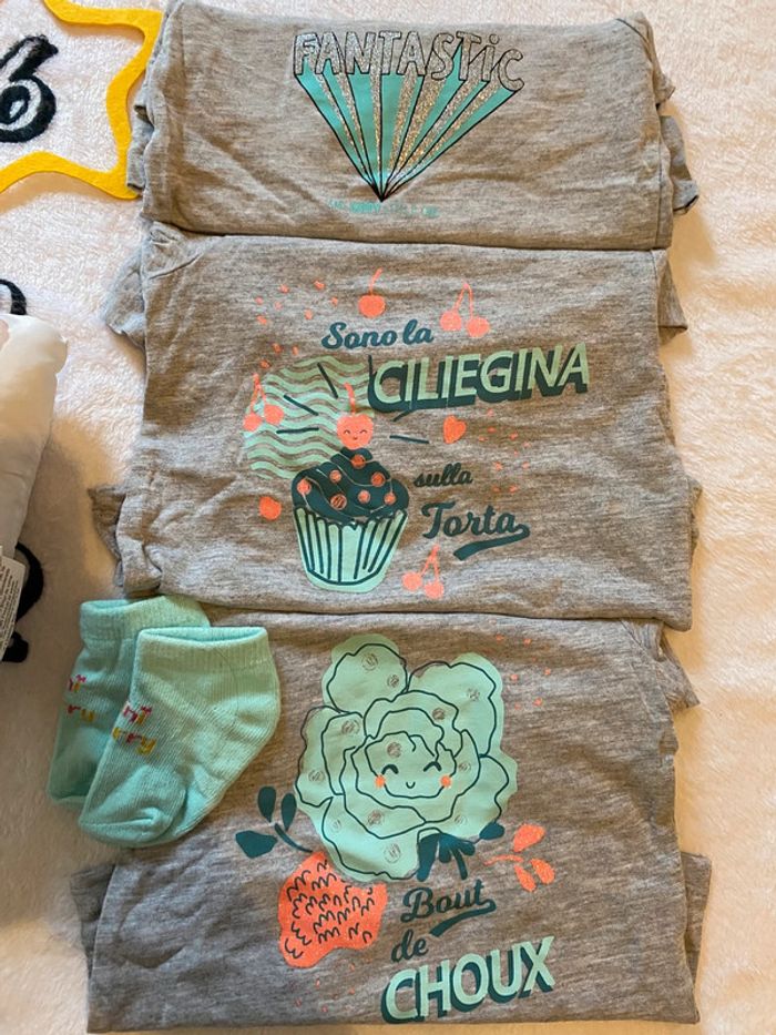 Lot de 3 t-shirts 6 mois - photo numéro 2