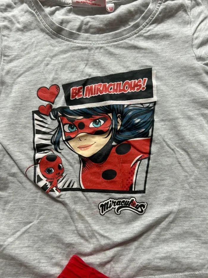 Pyjama 2 pièce miraculous taille 6 ans - photo numéro 2