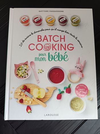 Livre batch cooking pour Mon bébé