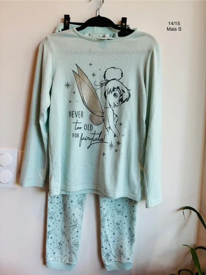 Pyjama hiver 2 pièces Disney clochette