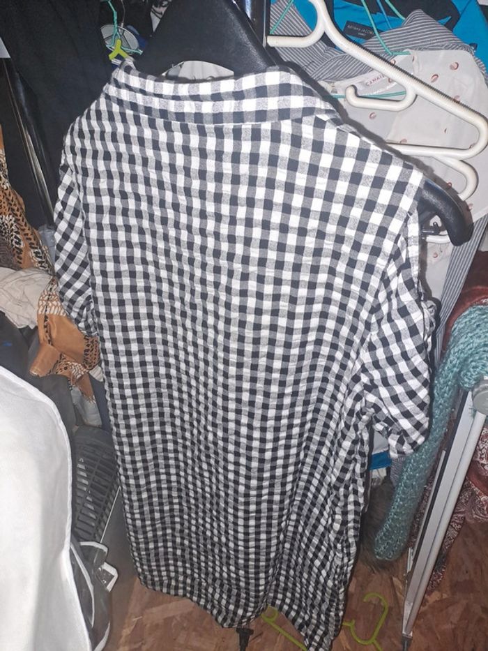 Chemise longue à carreaux - photo numéro 4