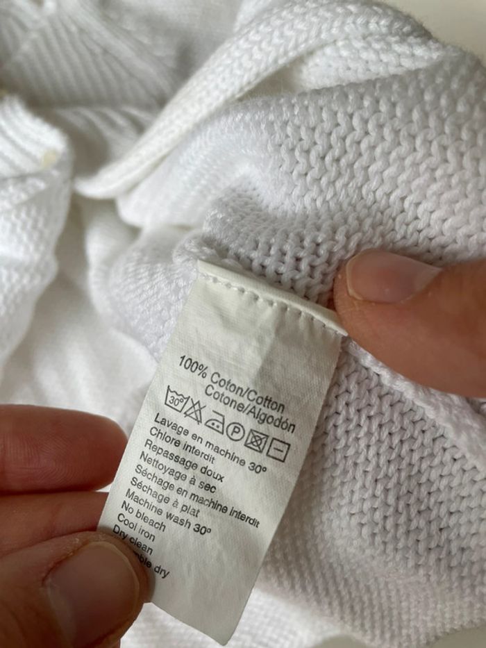 Gilet blanc bébé bonpoint - photo numéro 5