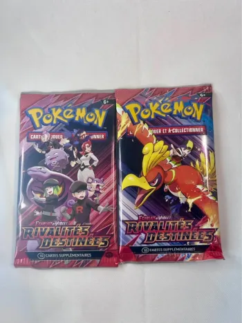 Lot de 2 boosters Pokémon Écarlate et Violet : Rivalités Destinées en français