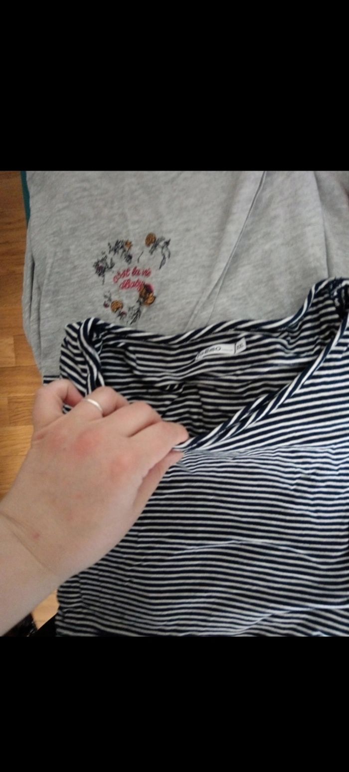 Lot 4 tee shirt allaitement - photo numéro 2