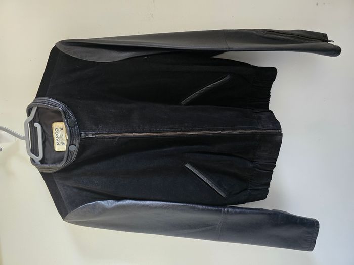 📌 Veste Bombers MANGO Cuir & Daim - photo numéro 2