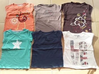 Lot 6 t-shirts ML fille 4 ans TBE
