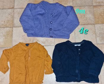 Lot 3gilet 9mois