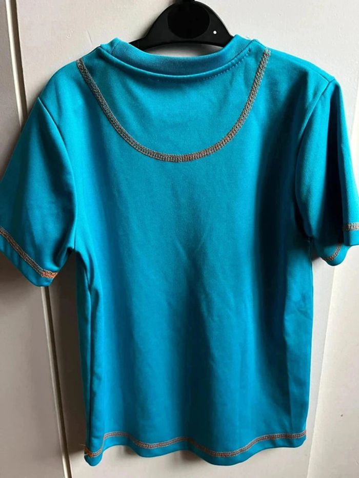 T shirt turquoise taille 8 ans marque bkl - photo numéro 2