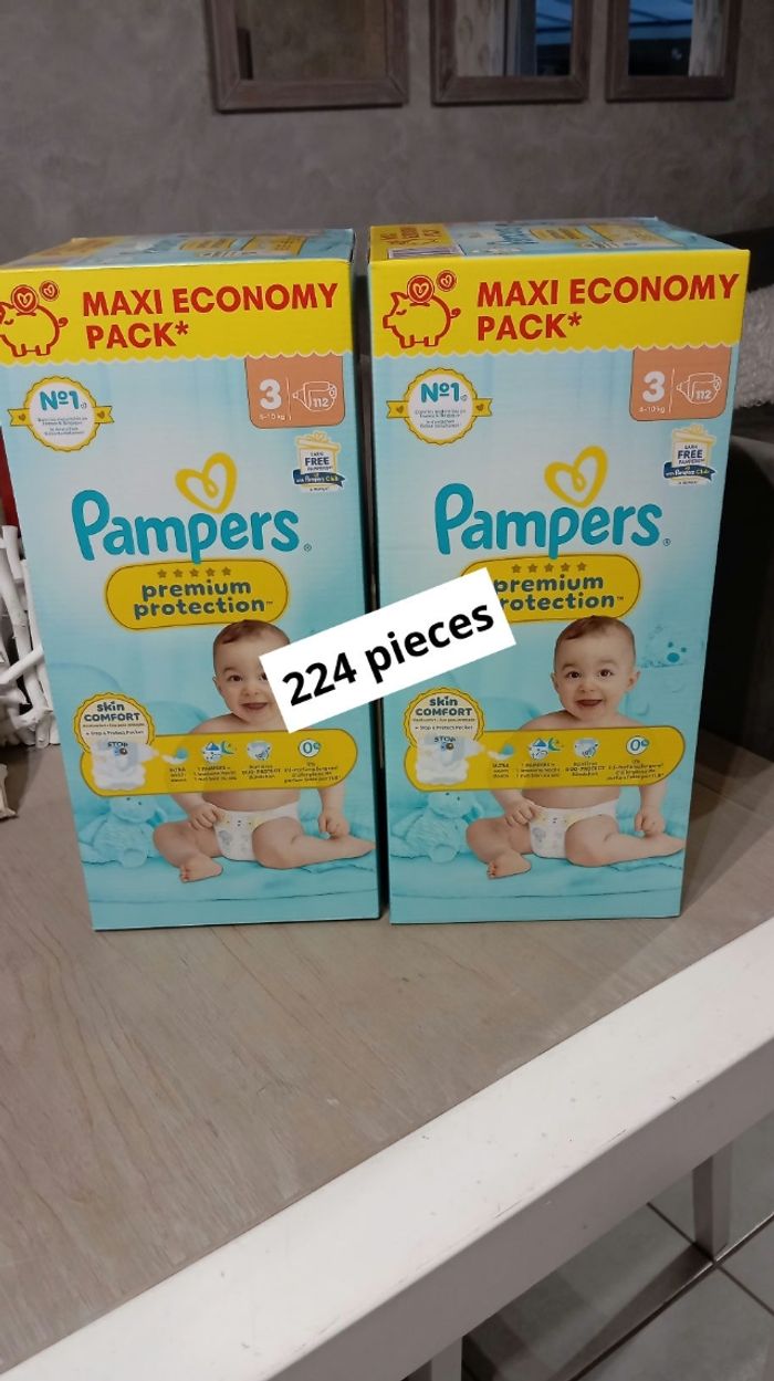 Les 2 Pack maxi Pampers premium protection taille 3