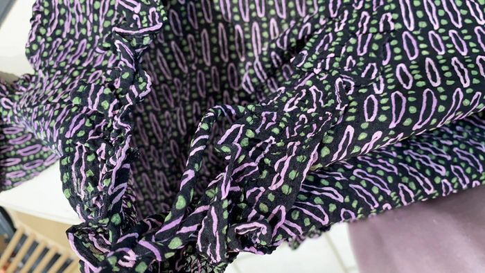 Chemise Zara, taille M/38 Rose noir  vert polyester, élasthane - photo numéro 20