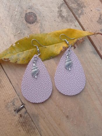 Boucles d'oreilles gouttes coquillages
