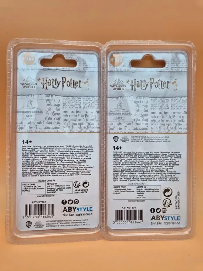 🪄 Lot de 2 Porte-Clés Harry Potter – Officiels Wizarding World 🦉 - photo numéro 2