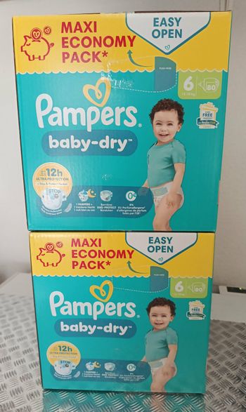 2 Cartons Pampers T6 13-18kgs 160 Couches. Port au Mini