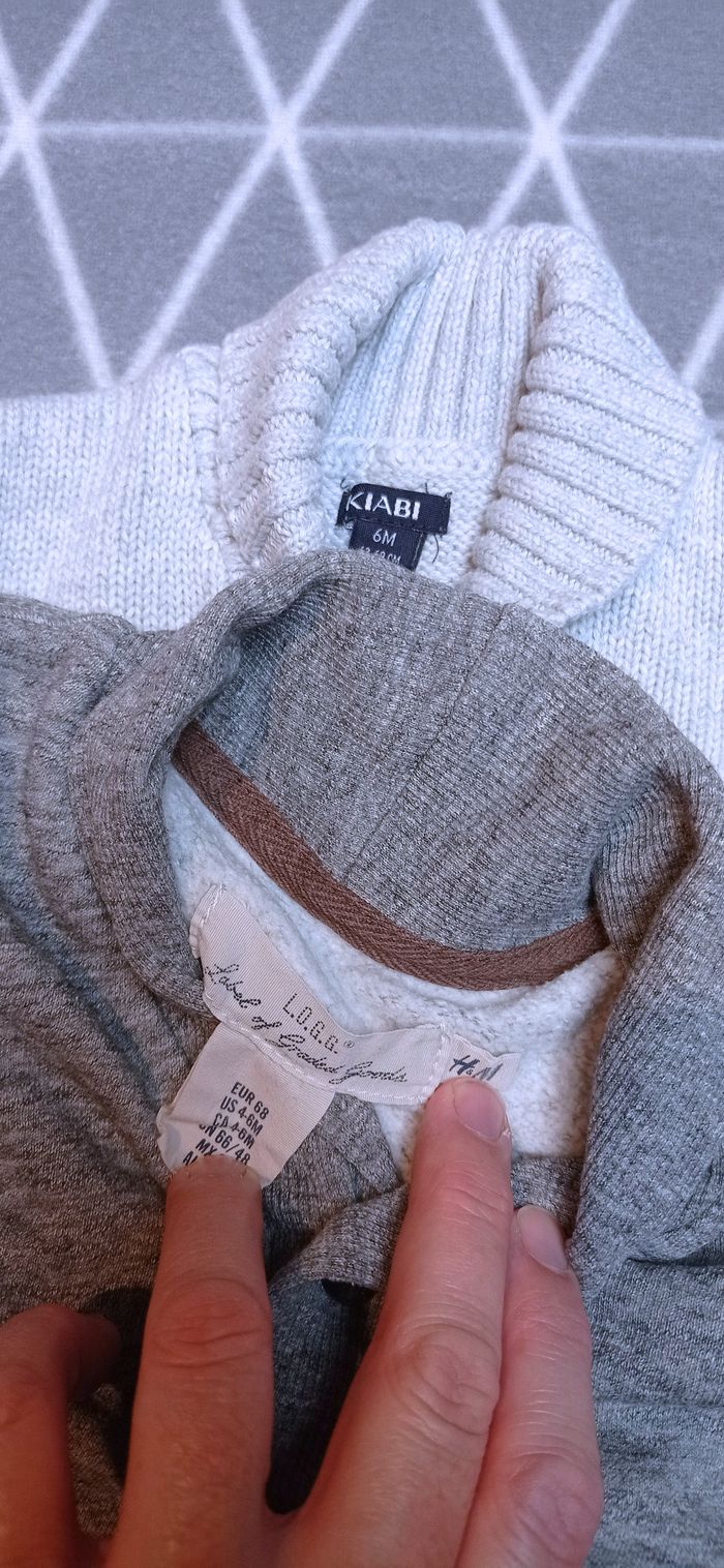 🦁 Lot 3 gilets + 1 chemise, 6 mois - photo numéro 7