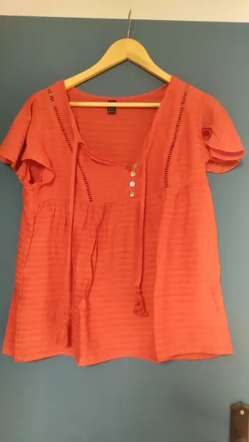 Blouse fluide "Shein" de couleur orange