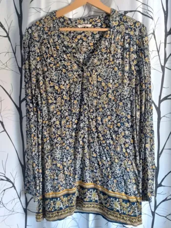 Jolie tunique longue femme bohème Camaïeu taille M