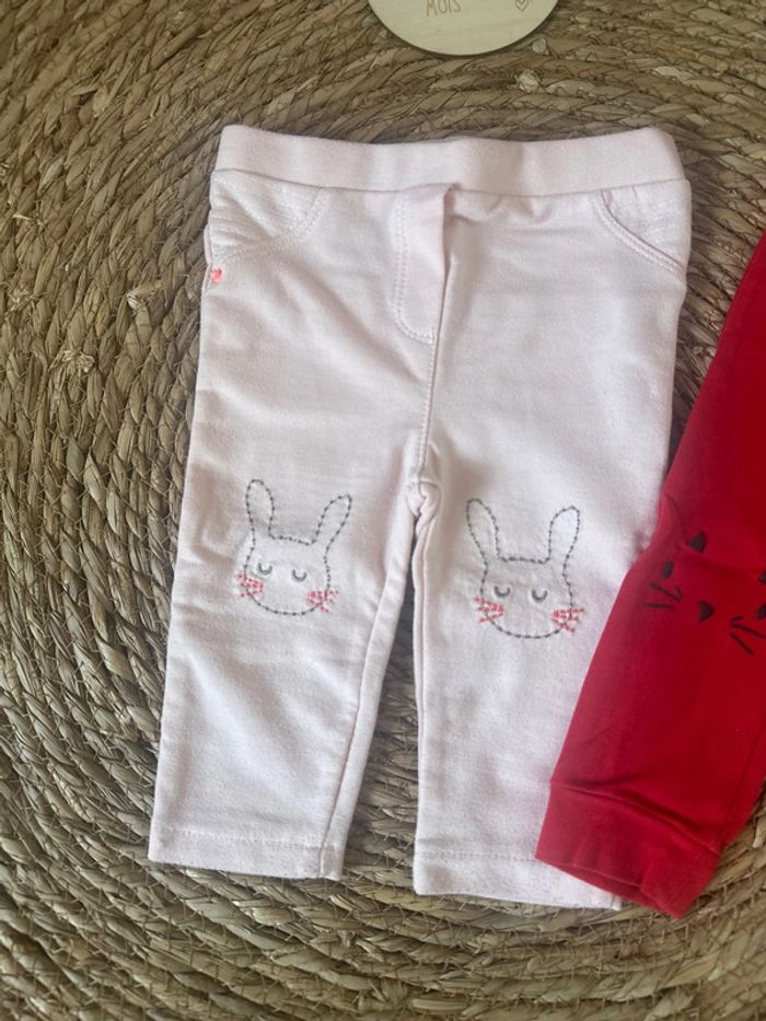 Lot 2 Leggings 9mois - photo numéro 2