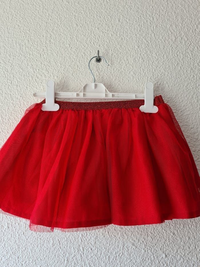 jupe rouge à paillettes Okaïdi