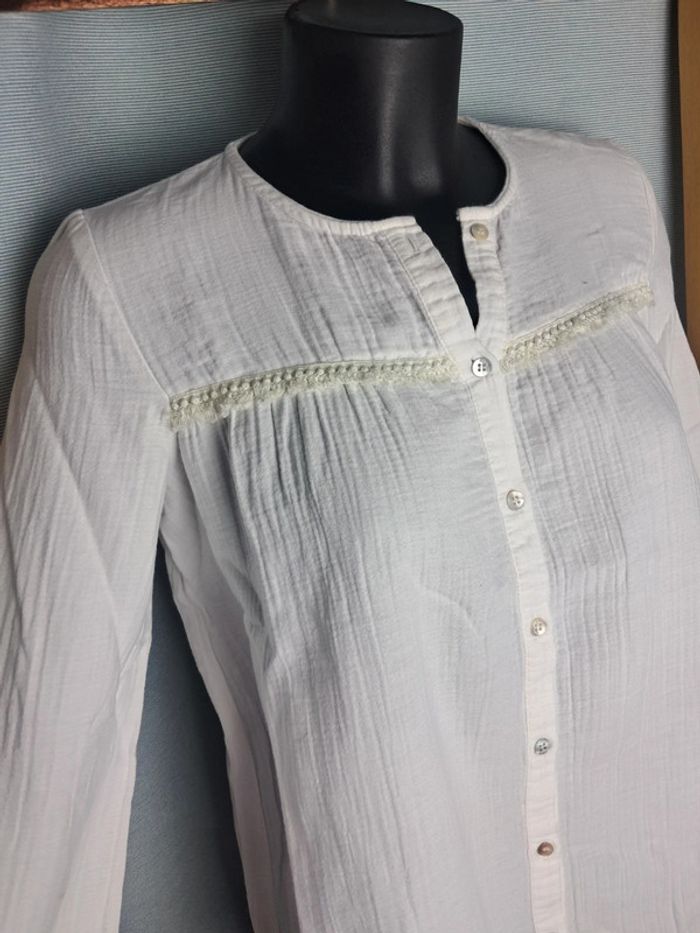 Balzac blouse été blanche T.36/38 en tbe - photo numéro 2