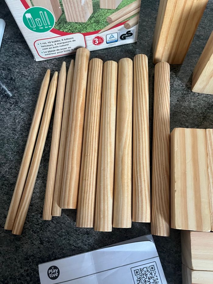 Jeu de Kubb en bois - photo numéro 7