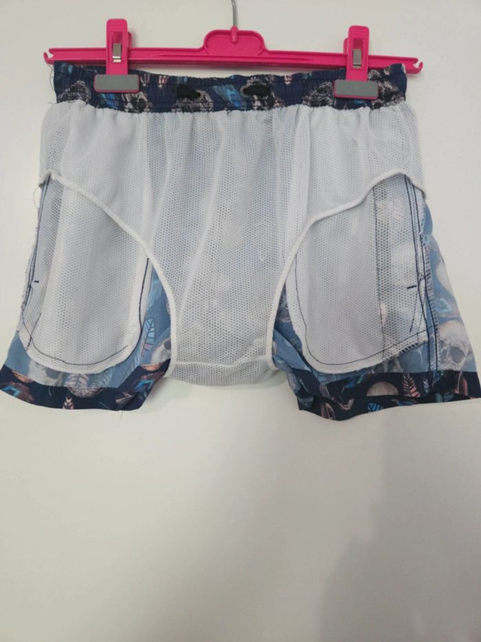 Short de bain ado S | Bikki Beach | Motif tête de mort & plumes - photo numéro 6