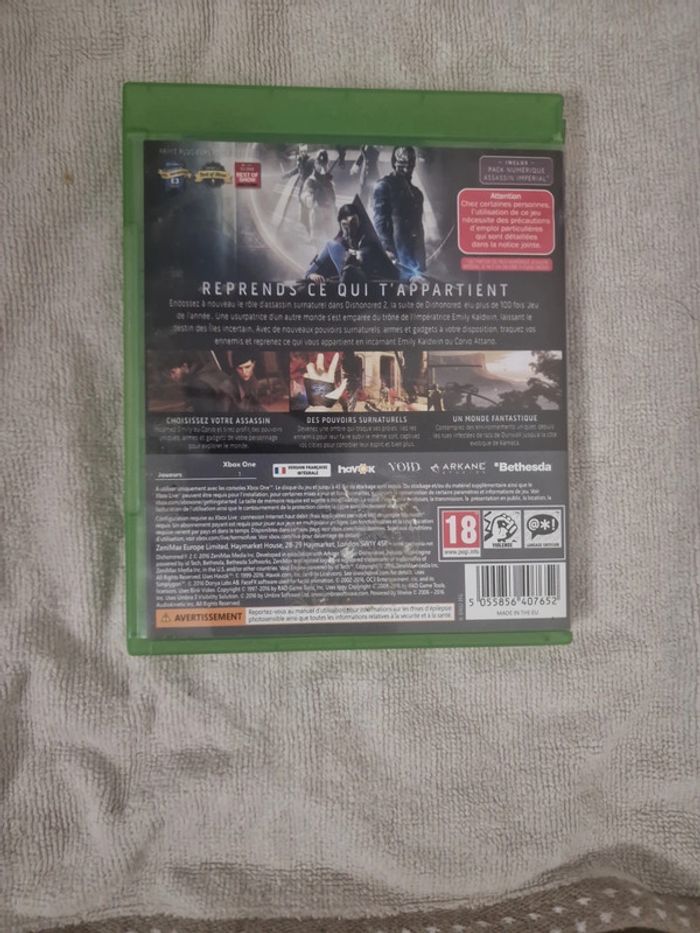 Dishonored 2 Xbox One - photo numéro 2