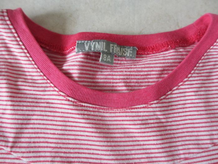 T-shirt manches courtes fille Vynil Fraise – 8 ans - photo numéro 2