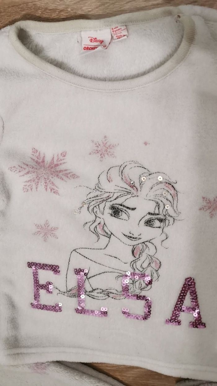 Pyjama polaire reine des neiges 6ans orchestra - photo numéro 3