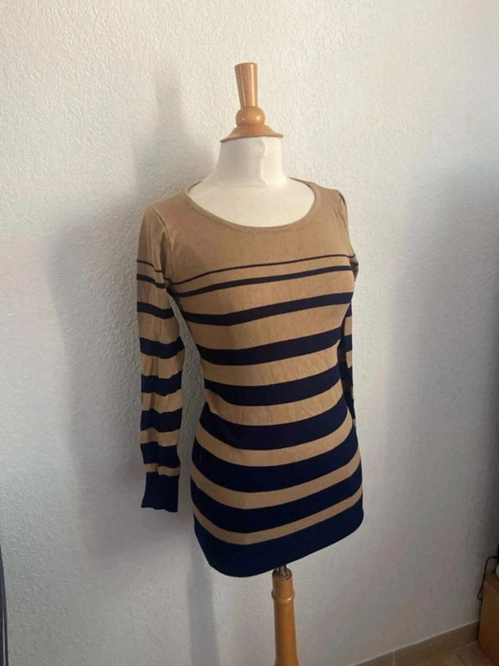 Pull à rayures, taille unique - photo numéro 2
