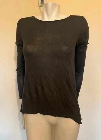 ⭐ Pull léger gris foncé pailleté Camaïeu Taille M ⭐