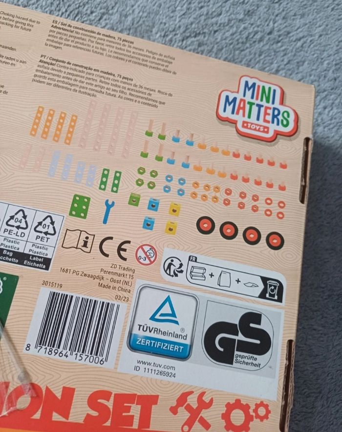 🧸Jeux kit de construction en bois 75 pièces pour enfants Dès 3ans + mini matters - photo numéro 6