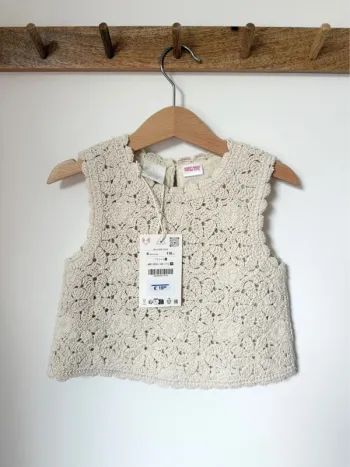 Haut en crochet neuf Zara