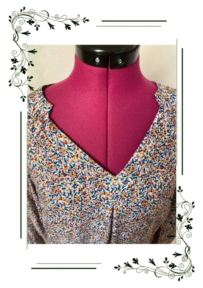 Blouse bonobo taille M fleurie - photo numéro 2