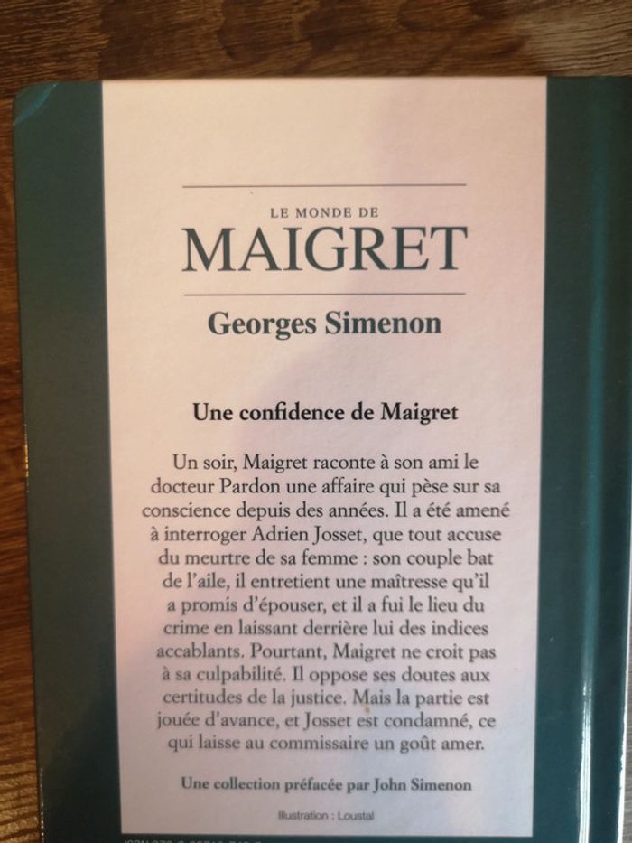 Livre policier Thriller Le monde de Maigret "Une confidence de Maigret" de Georges Simenon - photo numéro 2