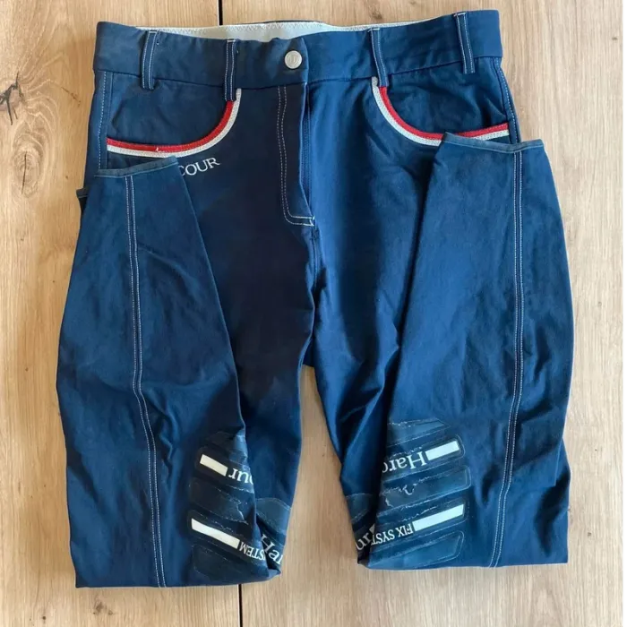Pantalon Harcour  – Gros  Grip –  Taille  38 – Bleu  Marine  et  Liseret Rouge –  Bon état - photo numéro 2