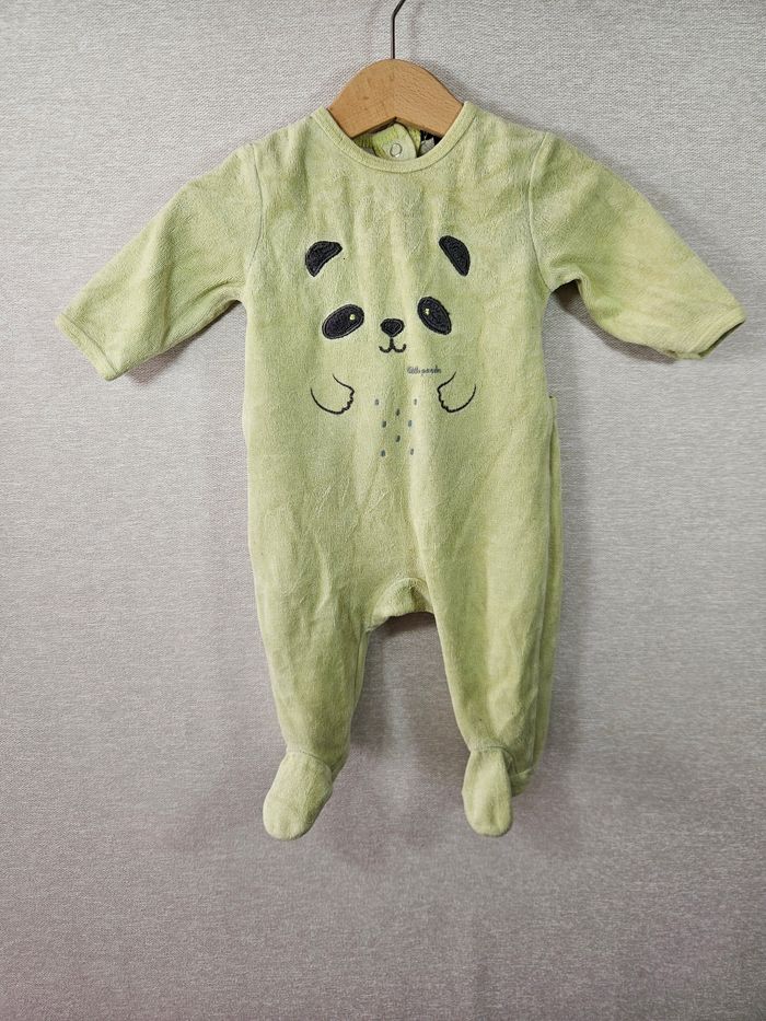 Pyjama  velours   panda kiabi 3 mois