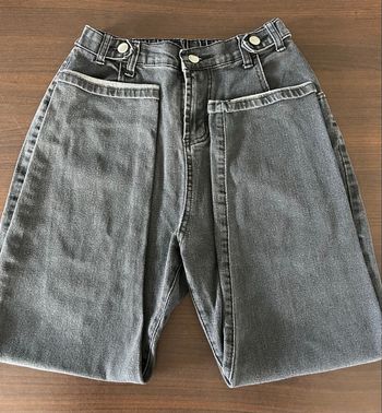 Jean boyfriend gris